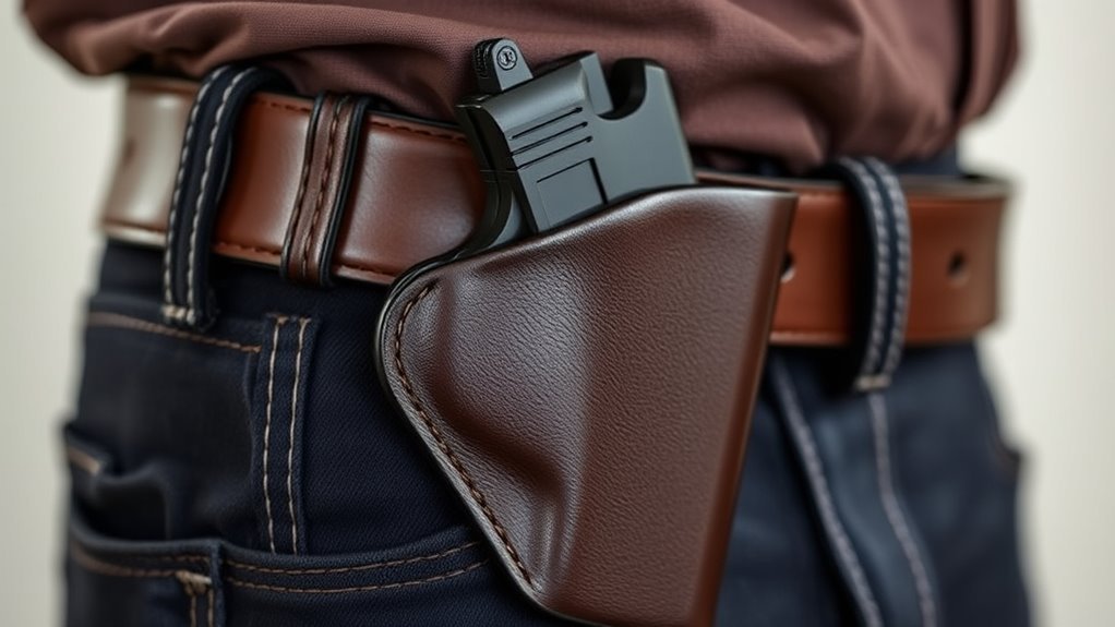 belt thickness enhances holster stability