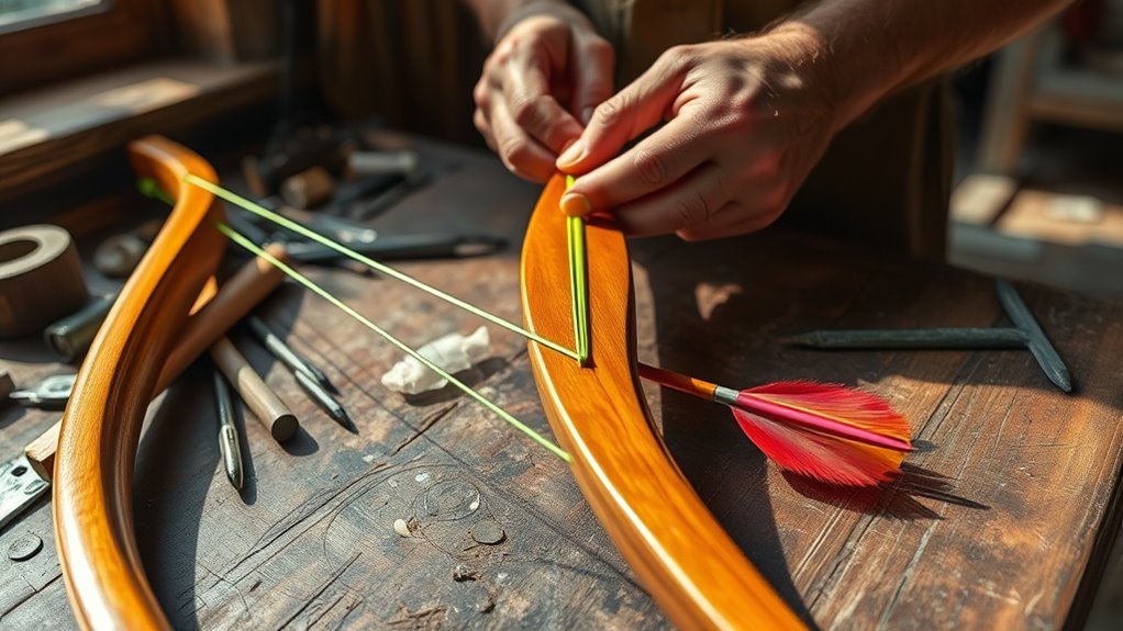 constructing a bow weapon