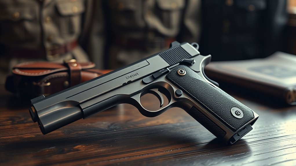 first semi automatic pistol features