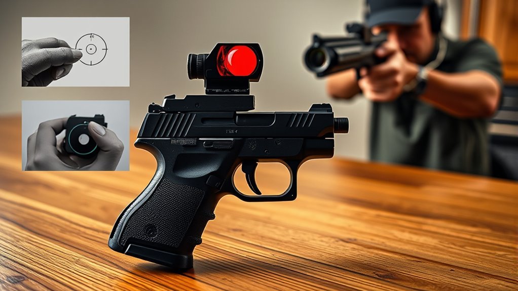 installing a pistol red dot