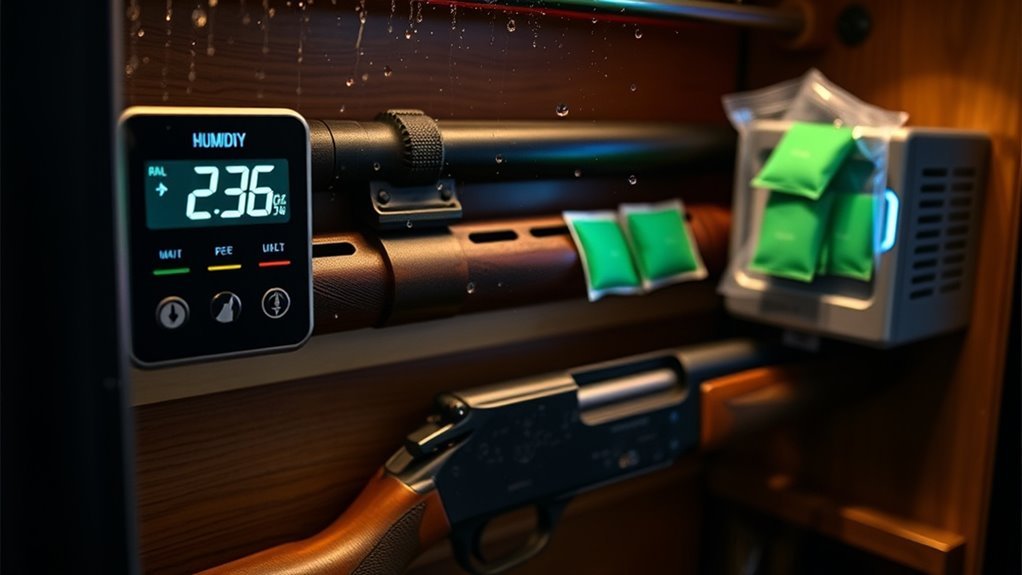 maintain proper gun safe humidity
