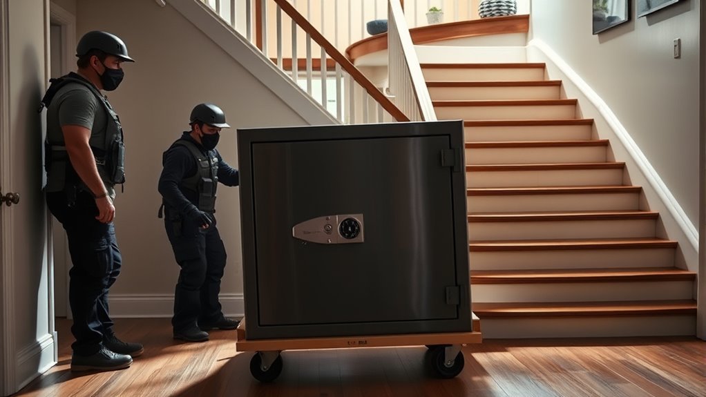 moving a safe upstairs
