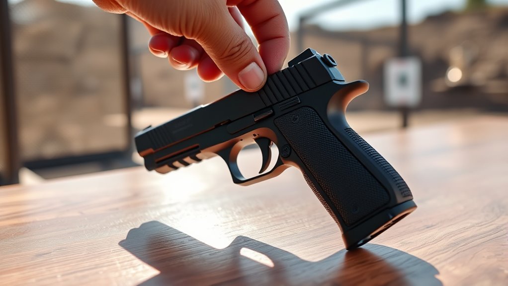 point firearm safely downward