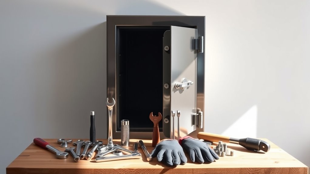removing gun safe door