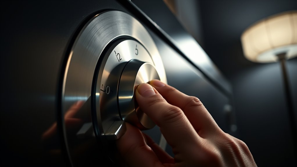 turn dial three times carefully