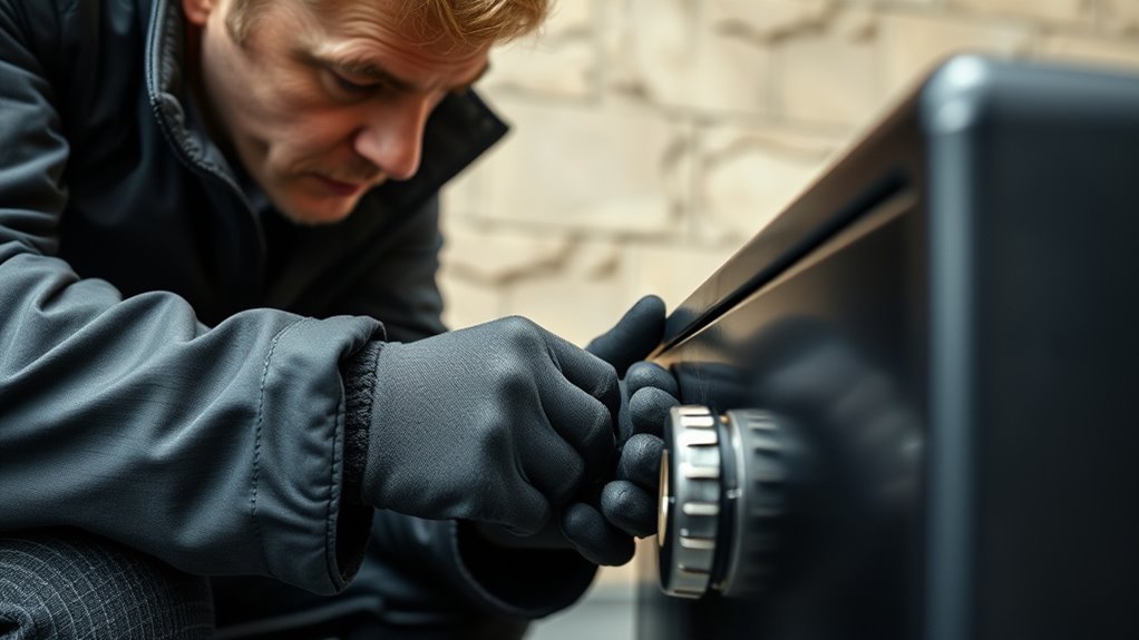 unlocking a secure safe
