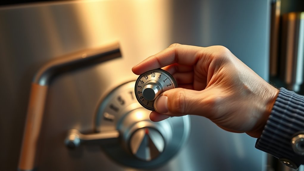unlocking a secured safe